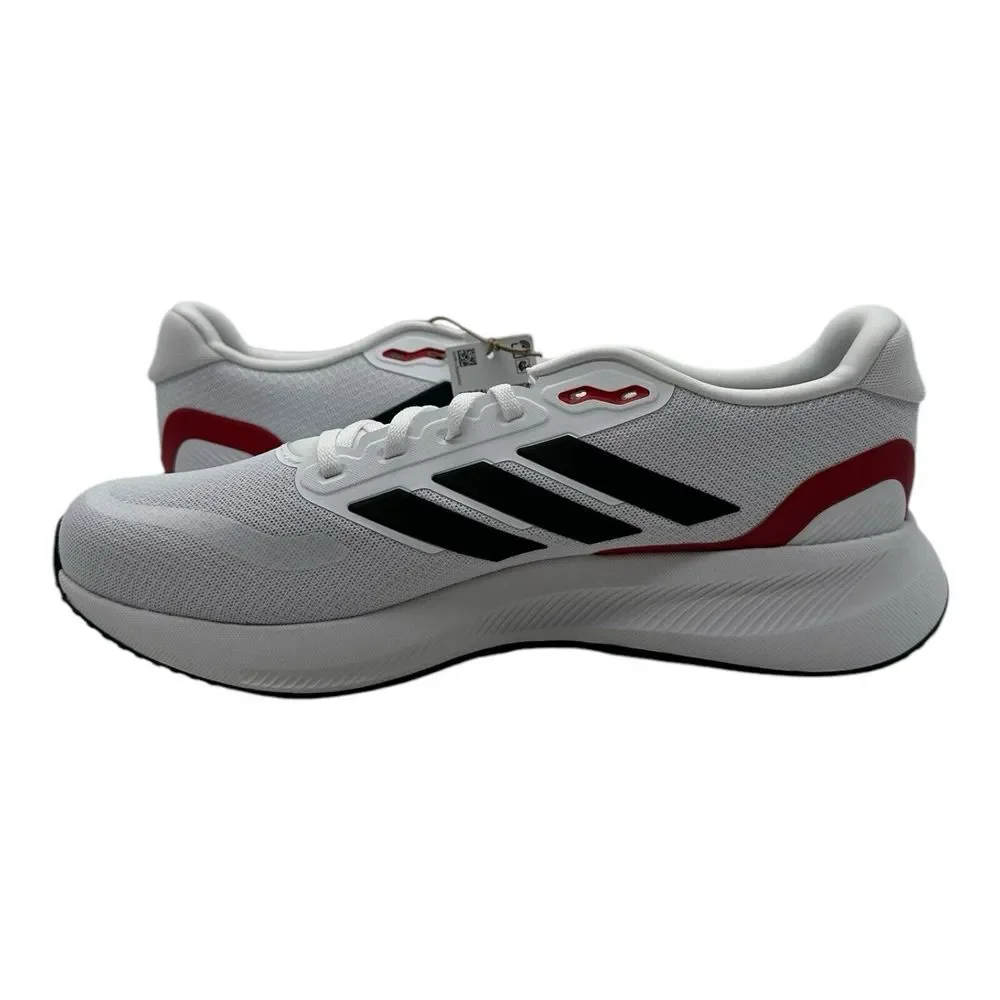 Adidas RunFalcon 5 Running Shoes Men's Size 11.5 WIDE White Black Scarlet IE0551
